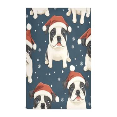 Imagem de xigua Conjunto de 1 panos de prato de cozinha fofos para filhotes de Natal, toalhas de cozinha de secagem rápida altamente absorventes para limpeza de pratos e limpeza à mão, 71 x 45 cm