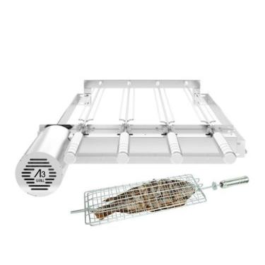Imagem de A3 Grill Ajustável - Motor Giratório para 4 Espetos + Espeto Grelha