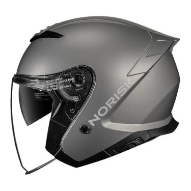 Imagem de Capacete Moto Aberto Norisk City Monocolor Titanium Oculos (62)