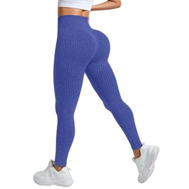 Imagem de tincolia Calça de ioga fitness sem costura cintura alta push up legging feminina super elástica academia treino meia-calça - 5-G (63-75 kg)