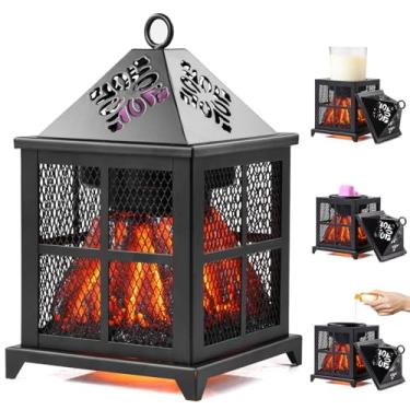 Imagem de Aquecedores de cera para derretimento de cera, aquecedor elétrico de cera com temporizador, aquecedor de cera de lareira para aromaterapia de spa, casa, quarto, queimador de óleo para óleo perfumado