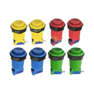 Imagem de Conjunto De 8 Botões De Pressão Para Joystick De Máquina De Jogo Arcad