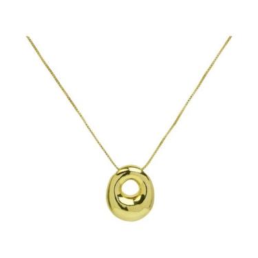 Imagem de Colar Feminino Banhado a Ouro 18k Com Pingente De Letra Inicial Criati