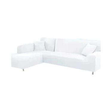 Imagem de Capas De Sofá Em L De Cor Sólida E Elásticas, Protetores De Canto Espe