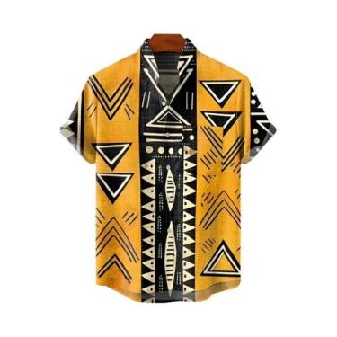 Imagem de Camisa Masculina De Linho Havaiano Com Estampa 3D De Abelha, Solta, Ca