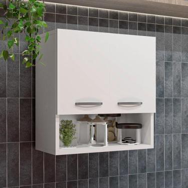 Imagem de Armário Aereo 2 Portas com Nicho Cozinha Compacta Modular Móveis Bonat