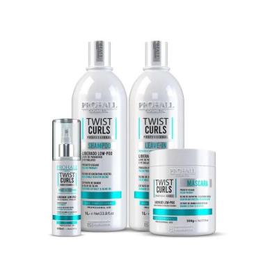 Imagem de Kit Professional Ultra Hidratante Twist Curls Low Poo 1L - Prohall Pro