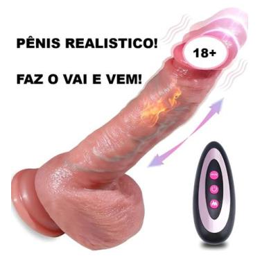 Imagem de Vibrador Recarregável C/ Ventosa C/ Controle Remoto Modos Movimentos V