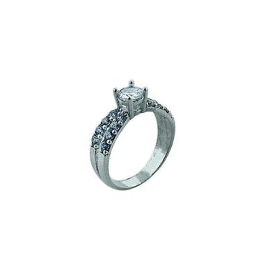 Imagem de Anel Solitário em Prata 925 com Zircônias - Design Exclusivo - Justino