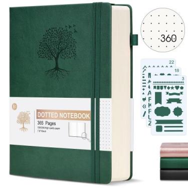 Imagem de Caderno Ansopu B5 19x25cm Verde Pontilhado 360 Páginas Capa Dura
