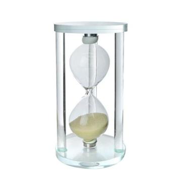 Imagem de Ampulheta decorativa de vidro com base de vidro 1 minuto 14,5cm - Fu X