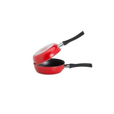 Imagem de Omeleteira Brinox Garlic 18cm 0,7L Antiaderente Pro-flon Vermelha Vermelho