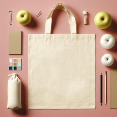 Imagem de 10 Sacolas Ecológicas - Algodão Cru - Bolsa Ecológica (Ecobag) - 30x40