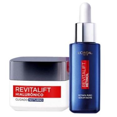 Imagem de L’Oréal Paris Revitalift Kit – Sérum Facial Antirrugas Noturno Retinol 30ml + Creme Facial Anti-Idad-Unissex
