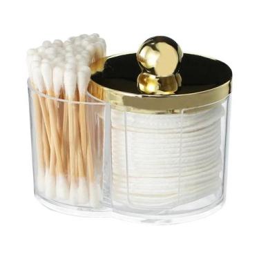 Imagem de Organizador Transparente Para Banheiro: Acessórios De Maquiagem, Coton