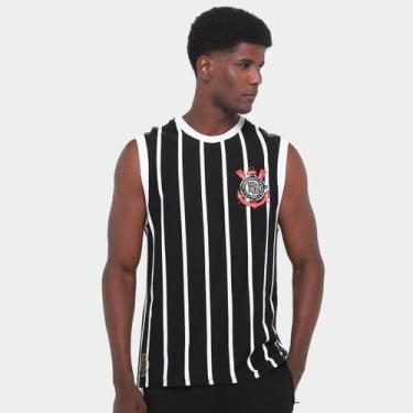 Imagem de Regata Corinthians Retrô Masculina - Coimbra, Preto, P