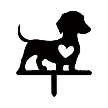 Imagem de Estaca De Jardim Tiki Dog Em Ferro Forjado: Decoração Exclusiva De Met