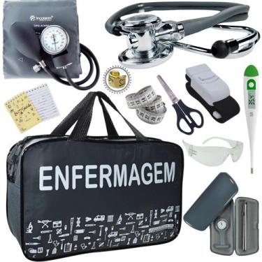 Imagem de Kit Enfermagem Top Cores Premium Completo Estagio - Love Saude, GRAFIT