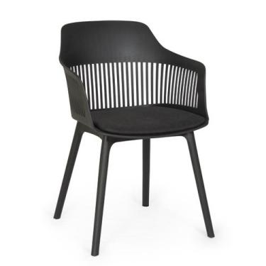 Imagem de Cadeira de Jantar Estofada Marcela - Preto - Magazine Decor