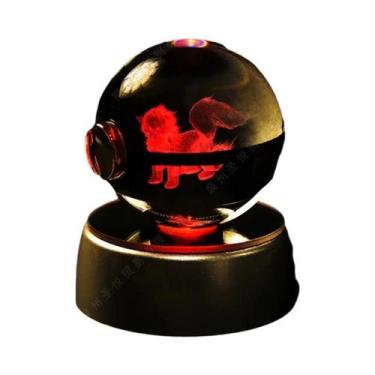 Imagem de Lâmpada Noturna 3D Pikachu Gengar Mewtwo Estátua De Bola De Cristal Po