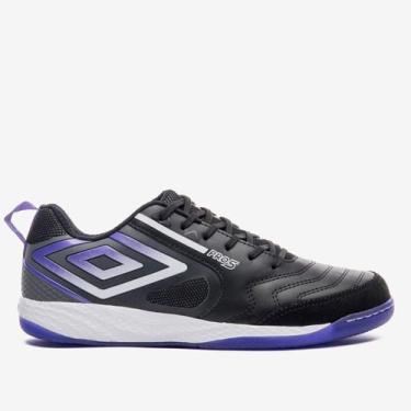 Imagem de Chuteira Futsal Umbro Pro 5 Bump Unissex, Preto, Roxo, 43