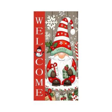 Imagem de Cortina De Porta De Natal Com Boneco De Neve Em Poliéster 2D Para Deco