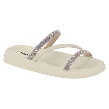 Imagem de Papete Feminina Moleca Calce Facil Tiras Com Strass Aurora/Boreal, Aur