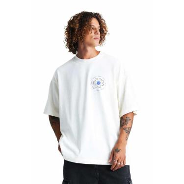 Imagem de Camiseta Baw Manga Curta Oversized Flower x Smiley Off White-Unissex