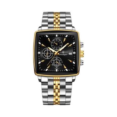 Imagem de Relógio De Pulso Masculino De Quartzo POEDAGAR Luxuoso Com Cronógrafo 