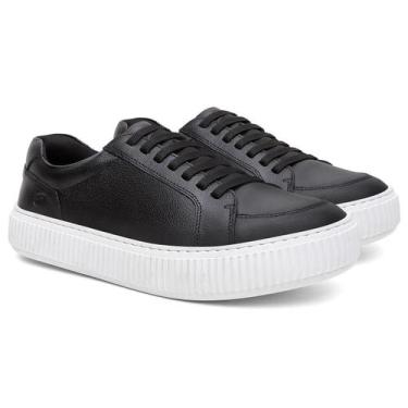 Imagem de Tênis Casual Ferrara Malibu 100% Couro Legítimo Masculino, Preto, 41