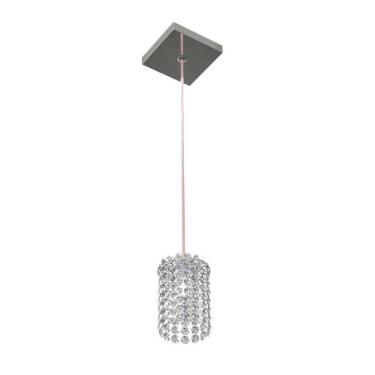 Imagem de Luminária Pendente De Cristal 9Cm Mesa Balcão