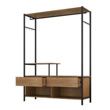 Imagem de Guarda Roupa Closet Solteiro Barcelona Preto Demolição - Artefamol - A