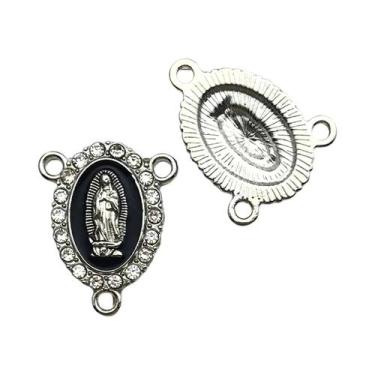 Imagem de Pingentes De Strass Da Virgem Maria, 10-12 Peças, Em Liga Esmaltada Pa