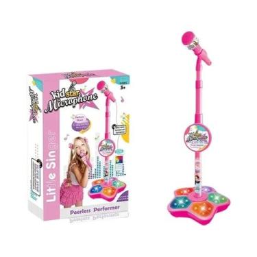Imagem de Microfone De Karaokê Infantil Com Suporte Vertical, Instrumento Musica