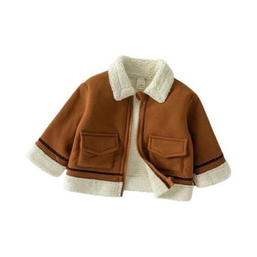 Imagem de Jaqueta De Fleece Quente Para Meninos Bebês Outono Inverno Com Zíper E