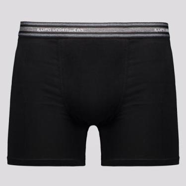 Imagem de Cueca Lupo Boxer Algodão com Elastano Basic Preta, P