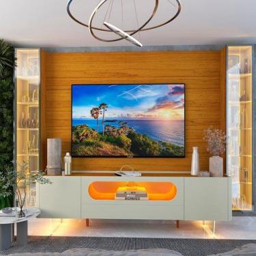 Imagem de Rack com Painel para TV até 84 Polegadas com LED 100% MDF 293cmx238cm 