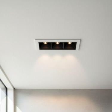 Imagem de Spot Embutir Picco Triplo Interlight 7w 2700k 4992 Ma S, Branco/Preto