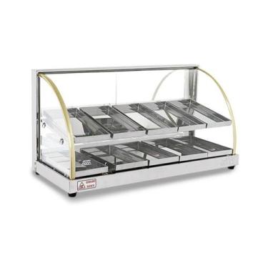 Imagem de Estufa Vitrine Curva Dupla para Salgados 10 Bandejas W10BD Tita, 110V