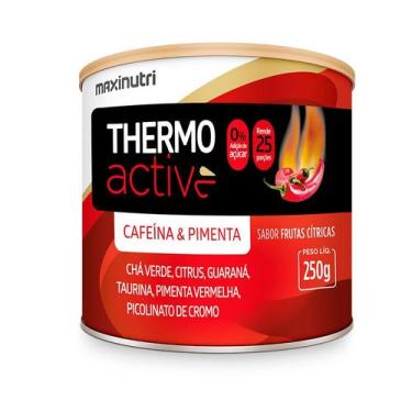 Imagem de Kit 2 Thermo Active com Cafeína Pimenta Vermelha Cromo Taurina Citrus 