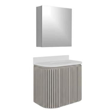 Imagem de Conjunto Gabinete para Banheiro Suspenso Emma 60cm - Venturi, Santiago