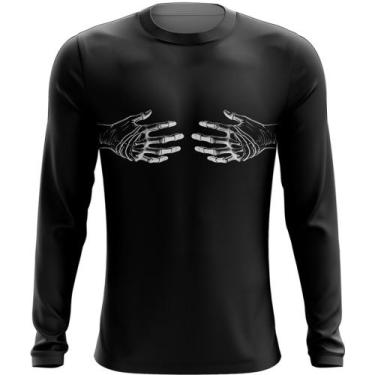Imagem de Camiseta Manga Longa Mãos no Peito Halloween Festa Noite 1 - Kasubeck 