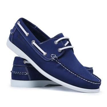 Imagem de Sapato Mocassim Dockside Masculino Estilo  606 - Schiareli, Azul royal