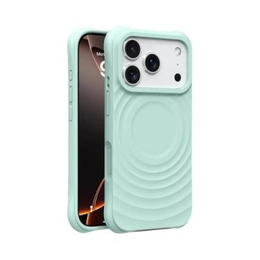 Imagem de Capa De Carregamento Sem Fio Magsafe Para iPhone, Silicone Com Efeito 