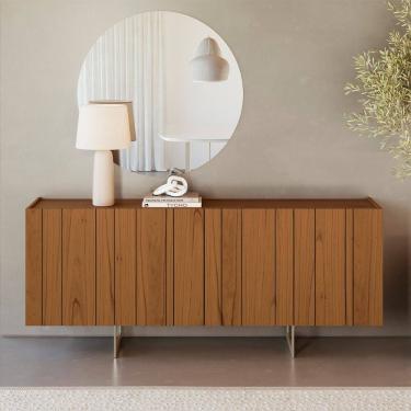 Imagem de Aparador Buffet Para Sala de Jantar 4 Portas 180cm Pés Industrial Alina N01 Cinamomo Ch...