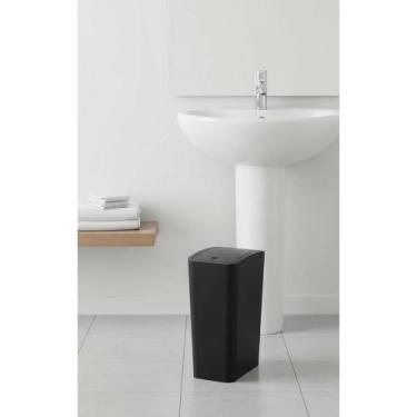 Imagem de Lixeira Cesto 8L Tampa Click Banheiro Cozinha Compacta - Congratulatio