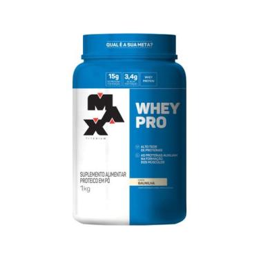 Imagem de Whey Pro Max Baunilha 1kg Max Titanium 1kg, 1kg, Baunilha