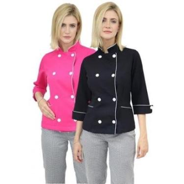 Imagem de Camisa Feminina Manga 3/4 - Camisa Chefe-Feminino