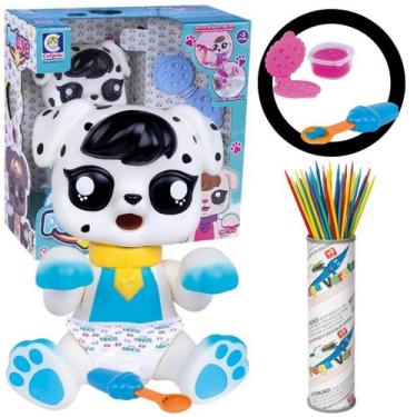 Imagem de Boneco Cachorro faz Caquinha Comidinha Massinha 100 vinil Pet Love Peg