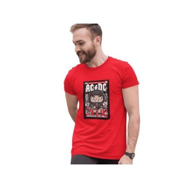 Imagem de Camiseta Poster Pop Style Inspiração ACDC Estampa DTF 100% Algodão Pre